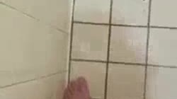 Big Cock Stroked in Shower