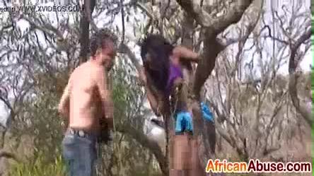 Slender african chick got punished for being a little slut