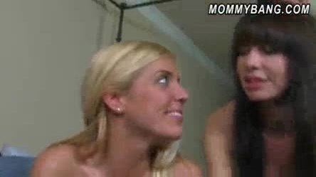 Milf Carmen Monet and teen Jenna Moore rough threesome action