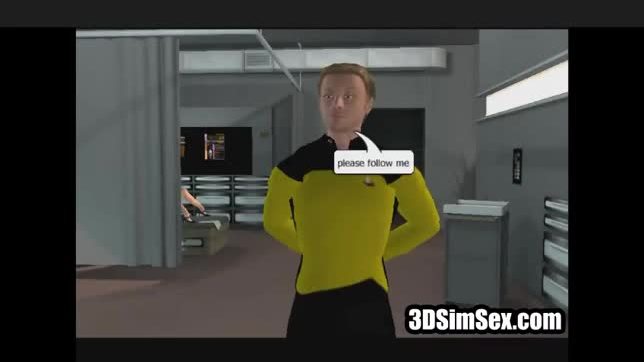3D horny Treckys fuck in the Enterprise