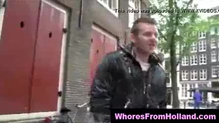 Amateur guy checks out European hookers in Amsterdam