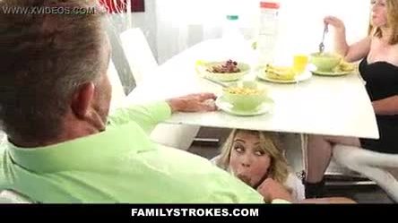 Daddy fucks step daughter when mommy leaves