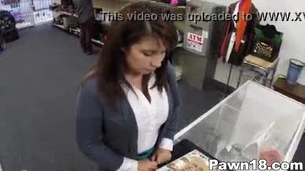 Cutie Sucking Cock for Money at the Pawn Shop