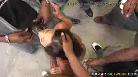 Amirah Adara Sucks An Entire Crew Of Black Guys