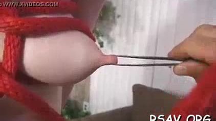 Giant tits on this chick get bounded taut and squeezed