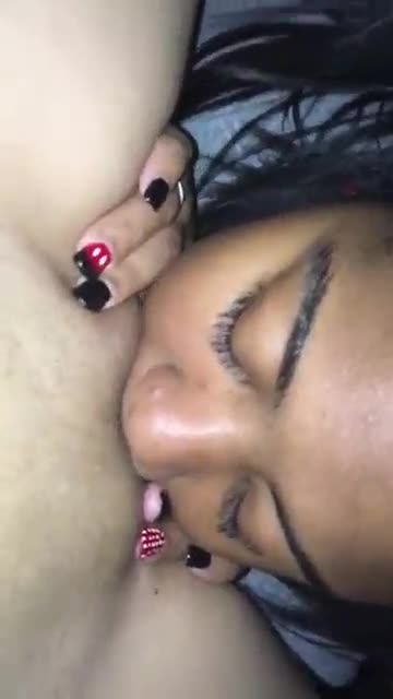 Ebony Eating Pussy Behind