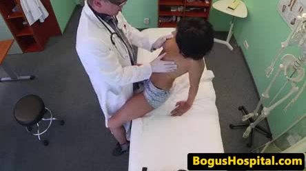 Cocksucking european patient takes cumshot