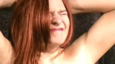 Redheads Pussy Pain and Domination of english bdsm slave girl
