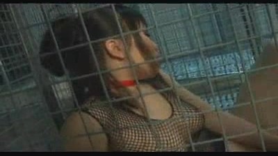 Kinky dildo fucking sluts in cage