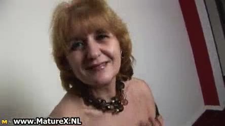 Hot old housewife stripping and playing