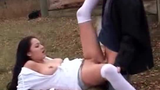 Young spanish slut fucked and facialed outdoors