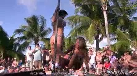 Incredible real home video of wet tshirt contest during fantasy fest key west