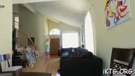 Cute honey blows before doggy