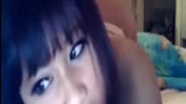 Chubby Asian camgirl masturbating